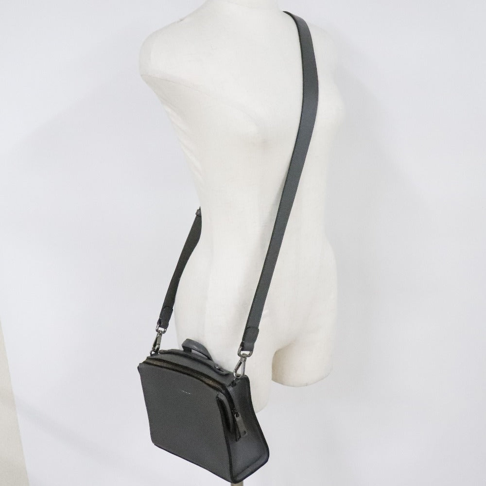 Fendi Handbag 7M0238O7B Leather Gray 2Wayshoulder Mini Messenger Women