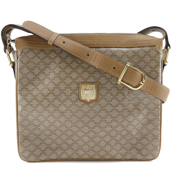 Celine Shoulder Bag Pvc Beige Macadam Women