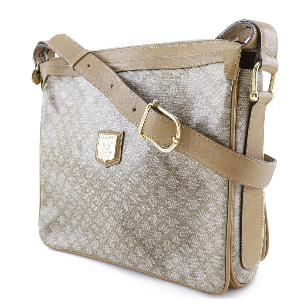 Celine Shoulder Bag Pvc Beige Macadam Women