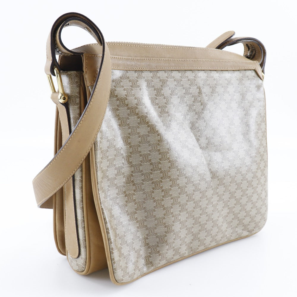 Celine Shoulder Bag Pvc Beige Macadam Women