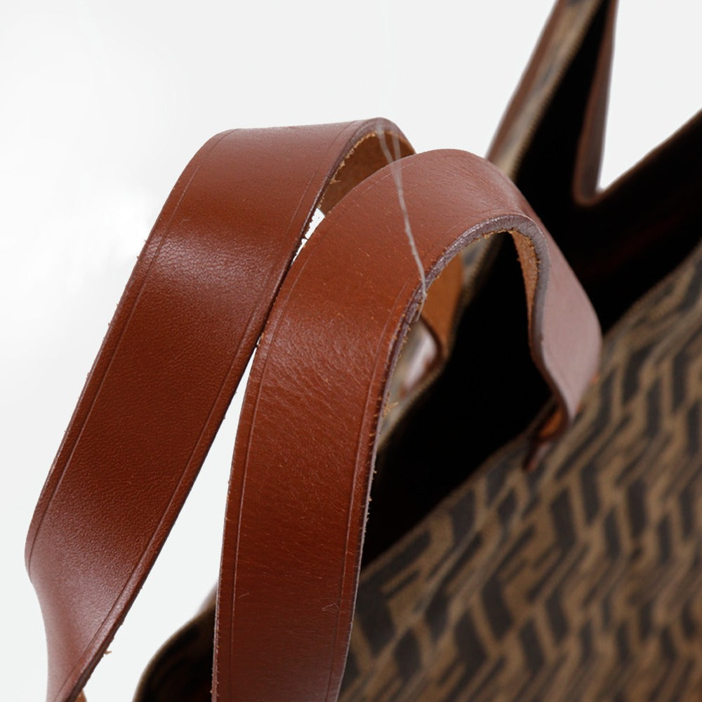 Fendi Handbag 8Bh235-Gkf Nylon Canvas Brown Tote Bag Zucca Unisex(Unisex)