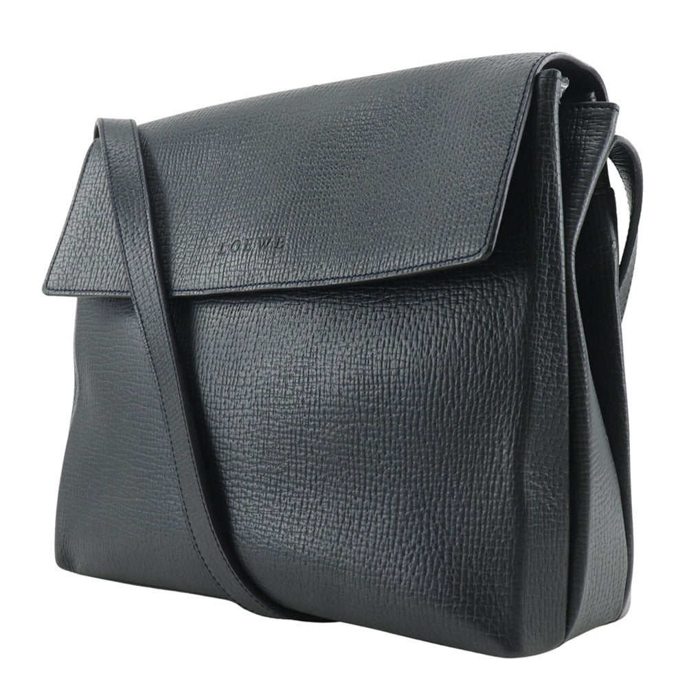 Loewe Shoulder Bag Leather Gray One Belt Women