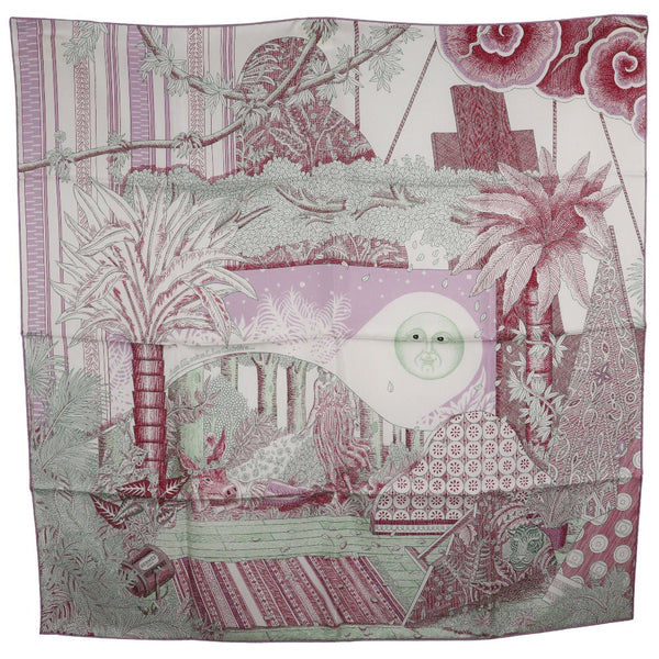 Hermes Scarf H003228S Silk Pink Act 3, Scene 1, In A Forest Glade Acte Iii Scene I La Clairiere