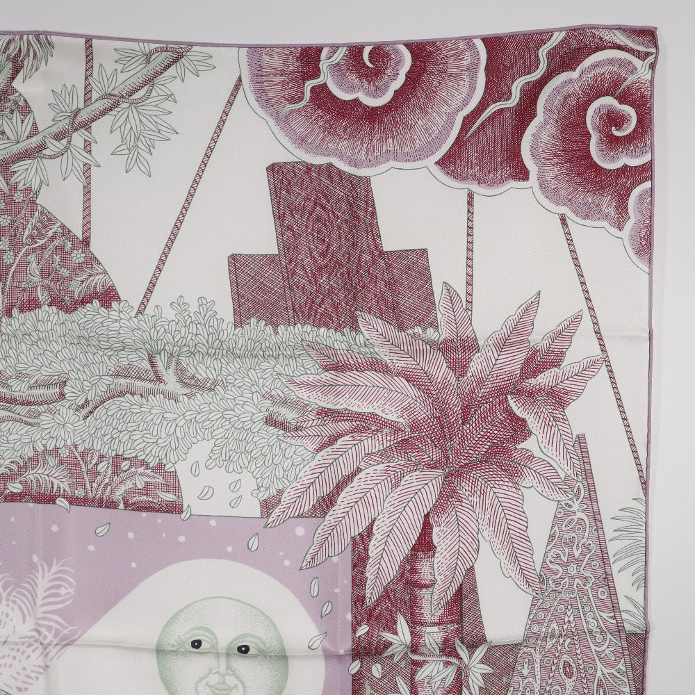 Hermes Scarf H003228S Silk Pink Act 3, Scene 1, In A Forest Glade Acte Iii Scene I La Clairiere