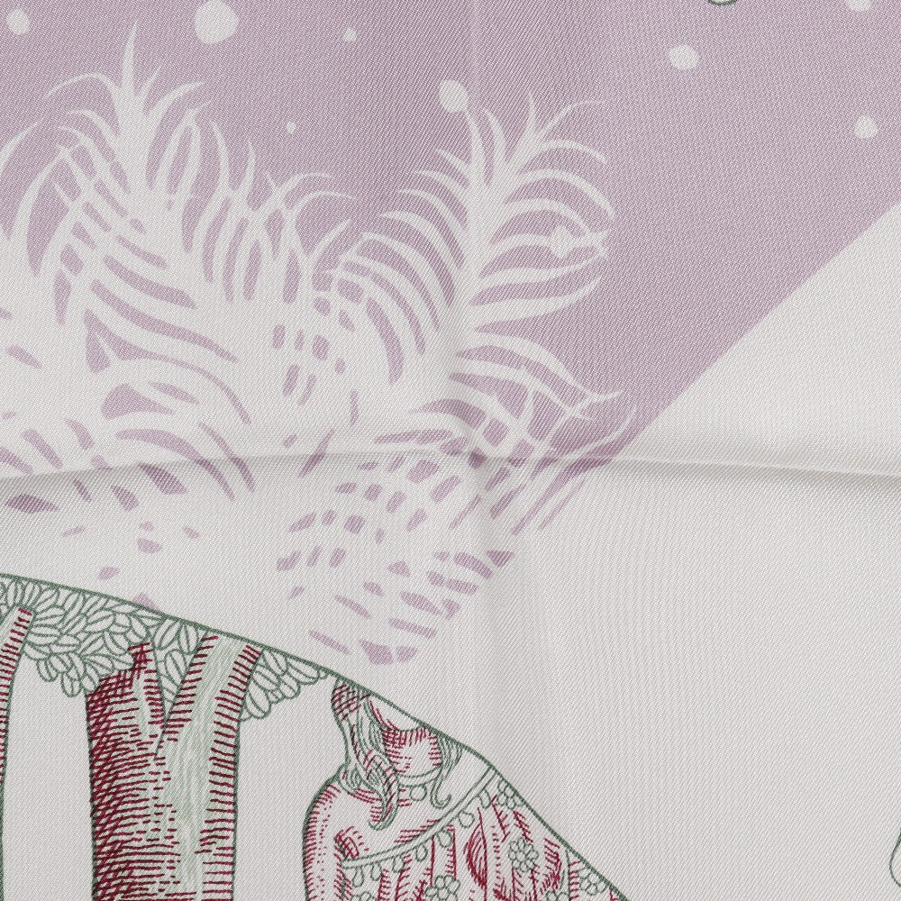Hermes Scarf H003228S Silk Pink Act 3, Scene 1, In A Forest Glade Acte Iii Scene I La Clairiere