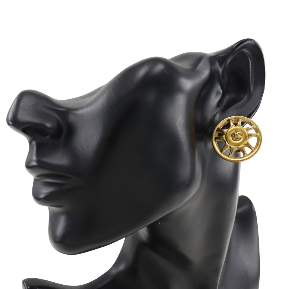 Chanel Earring Plated Gold Gold Women