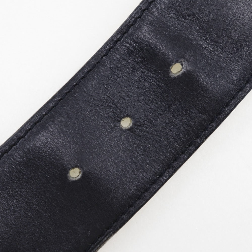 Hermes Belt Calfskin Black H Belt Unisex(Unisex) 72
