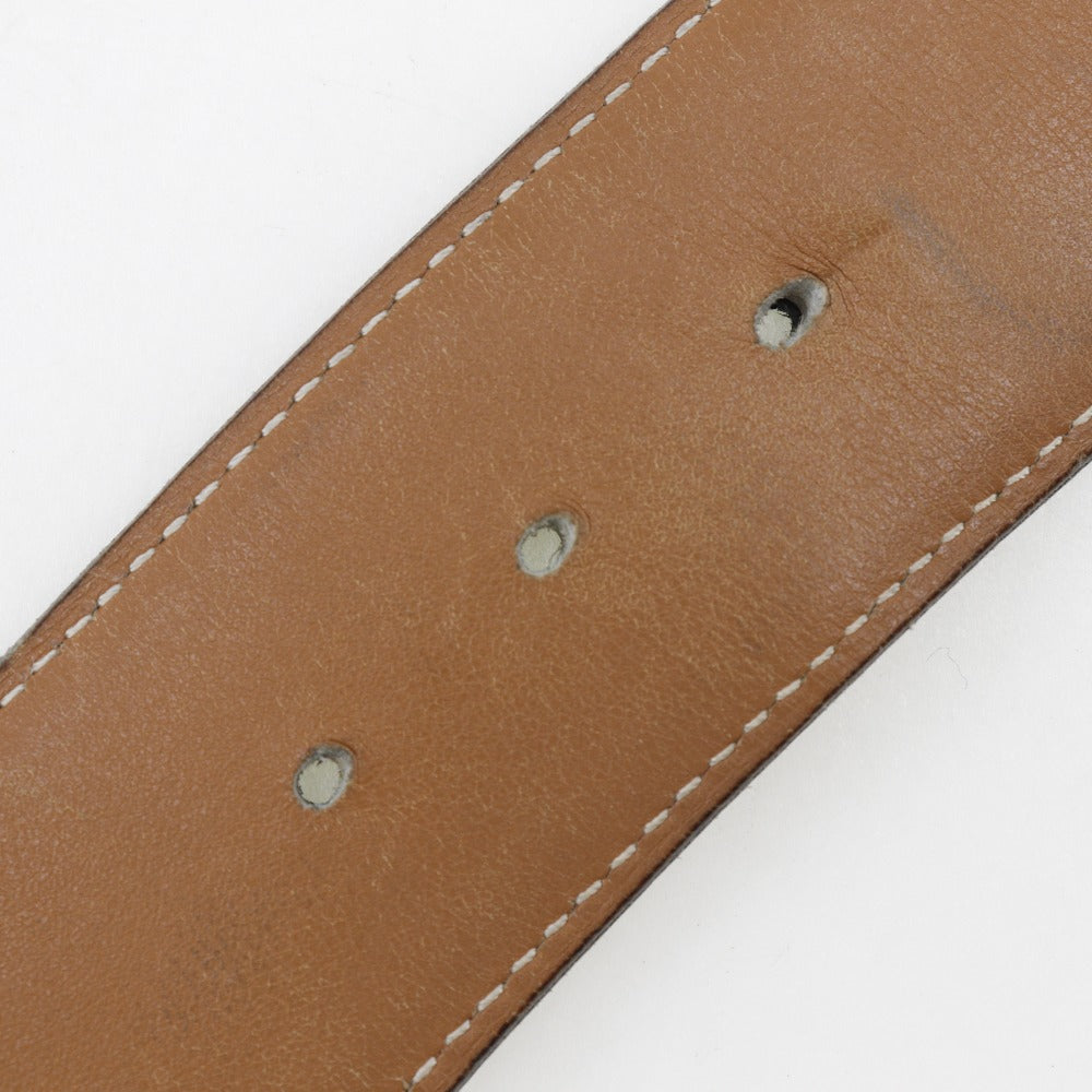 Hermes Belt Calfskin Black H Belt Unisex(Unisex) 72