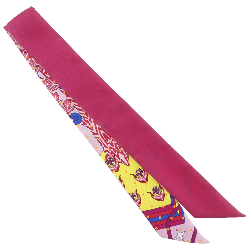Hermes Scarf Silk Pink Prymti Twilly Women