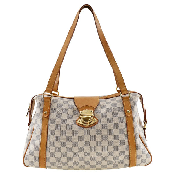 Louis Vuitton Shoulder Bag N42220 Damier Azur Canvas White Stresa Pm Women