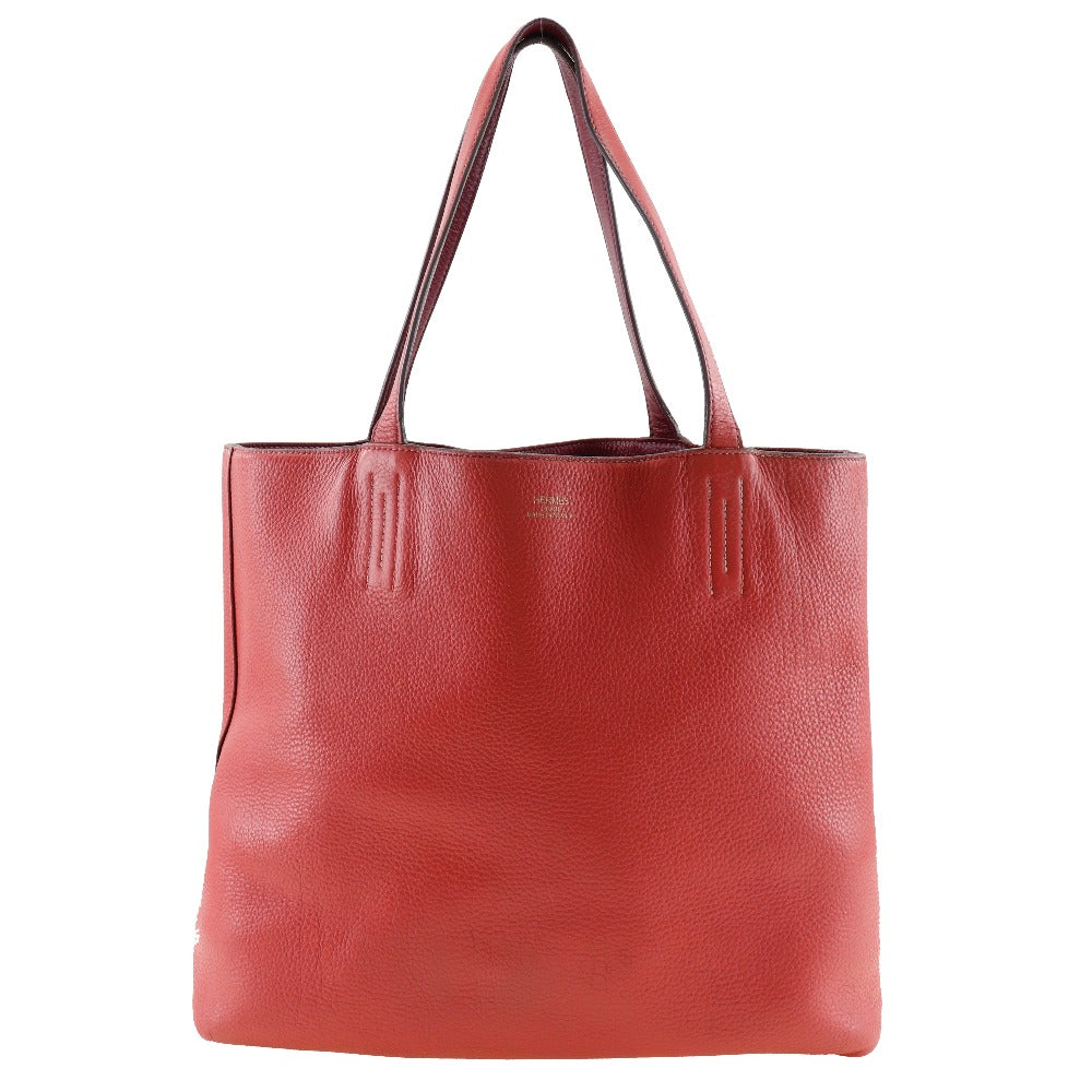 Hermes Tote Bag Taurillon Clemence Bougainvillea Reversible Doble Sense 45 Women