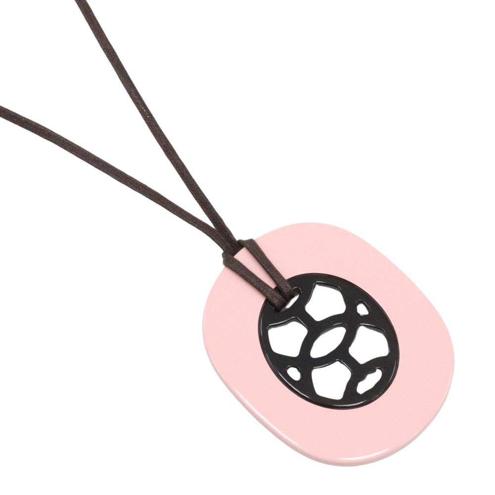 Hermes Necklace Buffalo Horn Pink/Brown Lift Gm Women