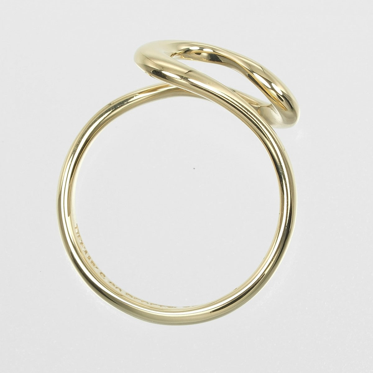 Tiffany&Co. Ring K18 Yellow Gold Gold Open Wave Women