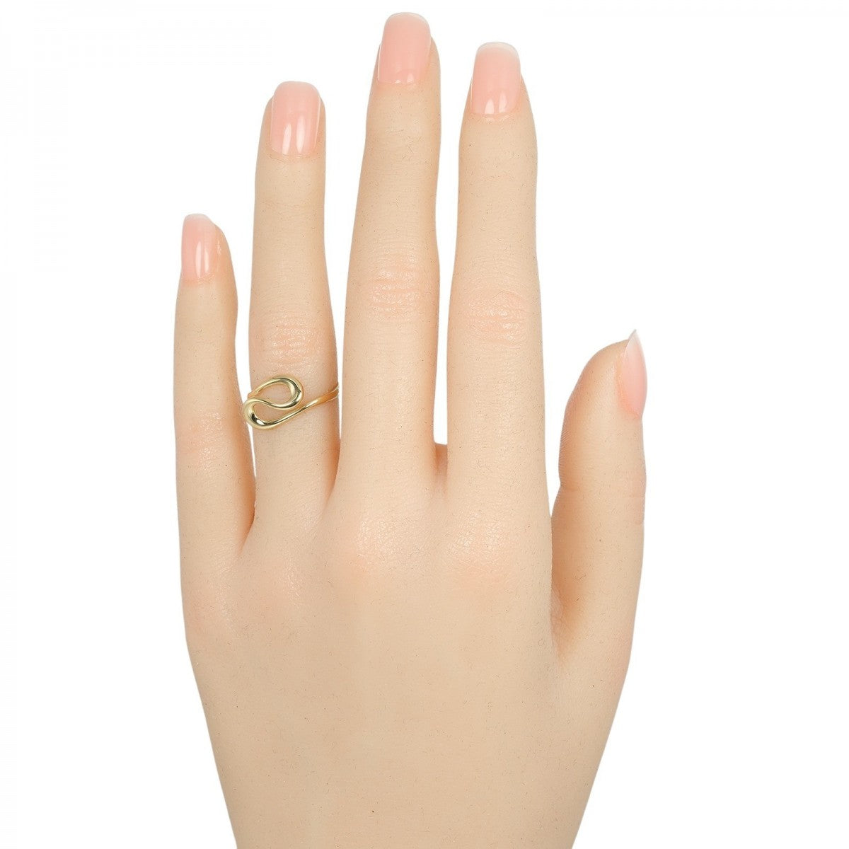 Tiffany&Co. Ring K18 Yellow Gold Gold Open Wave Women