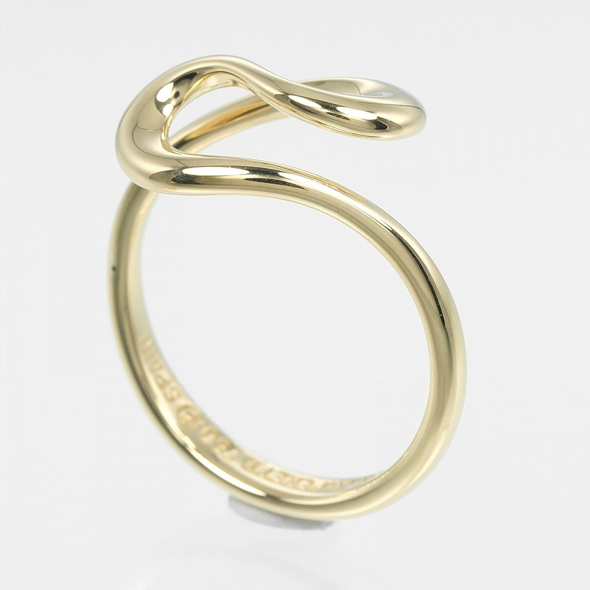Tiffany&Co. Ring K18 Yellow Gold Gold Open Wave Women