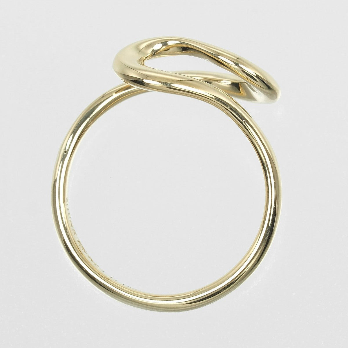 Tiffany&Co. Ring K18 Yellow Gold Gold Open Wave Women