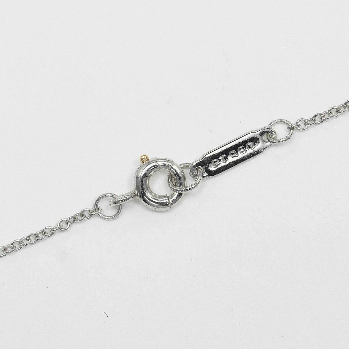 Tiffany&Co. Necklace Pt950Platinum, Diamond Gold Small Cross Women