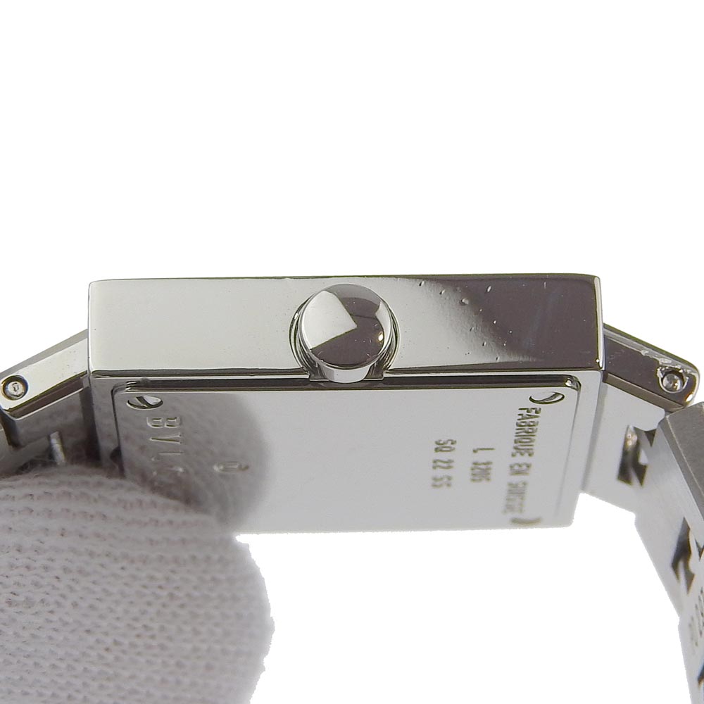 Bvlgari Watches Quartz Sq22Ss Stainless Steel Silver Quadlard Black Dial Women
