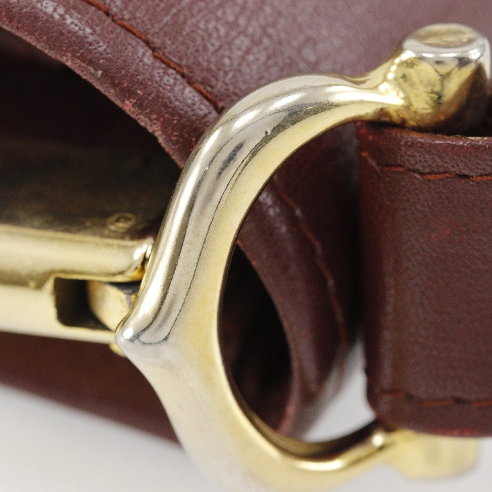 Cartier Shoulder Bag Calfskin Bordeaux Must Line Women