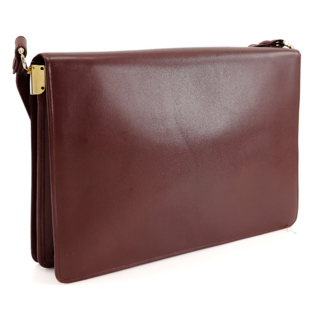 Cartier Shoulder Bag Calfskin Bordeaux Must Line Women