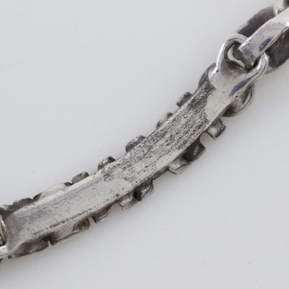 Chanel Necklace Metallic Silver Logo Coco Mark Women