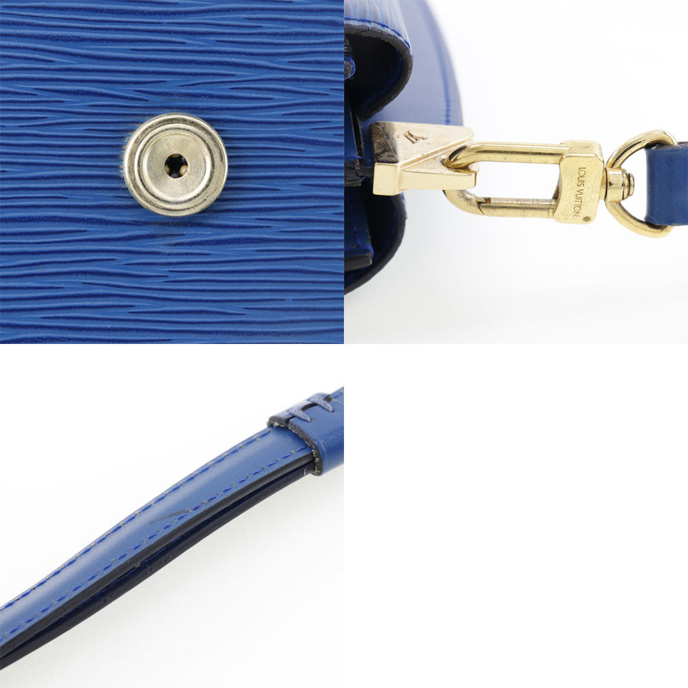 Louis Vuitton Shoulder Bag M52365 Epi Leather Blue W Hook Wallet Grenel Women