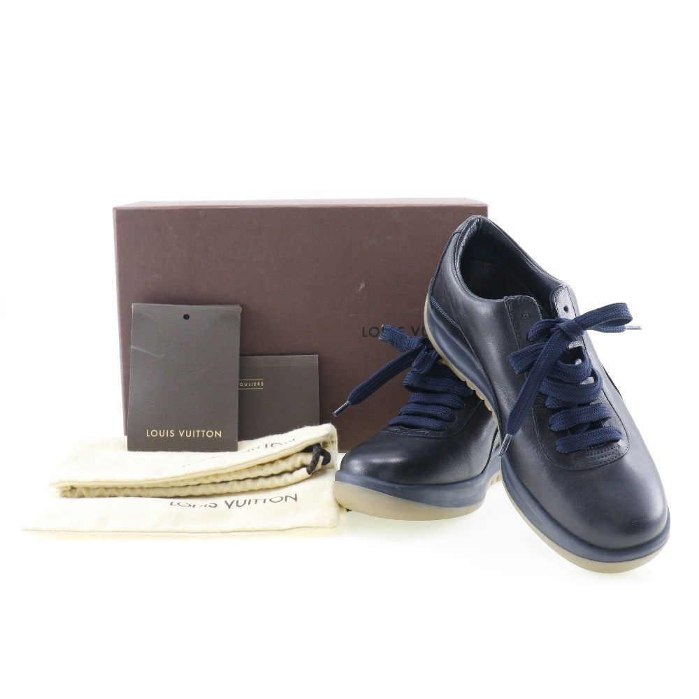 Louis Vuitton Sneakers Leather Black Shoes Women 36