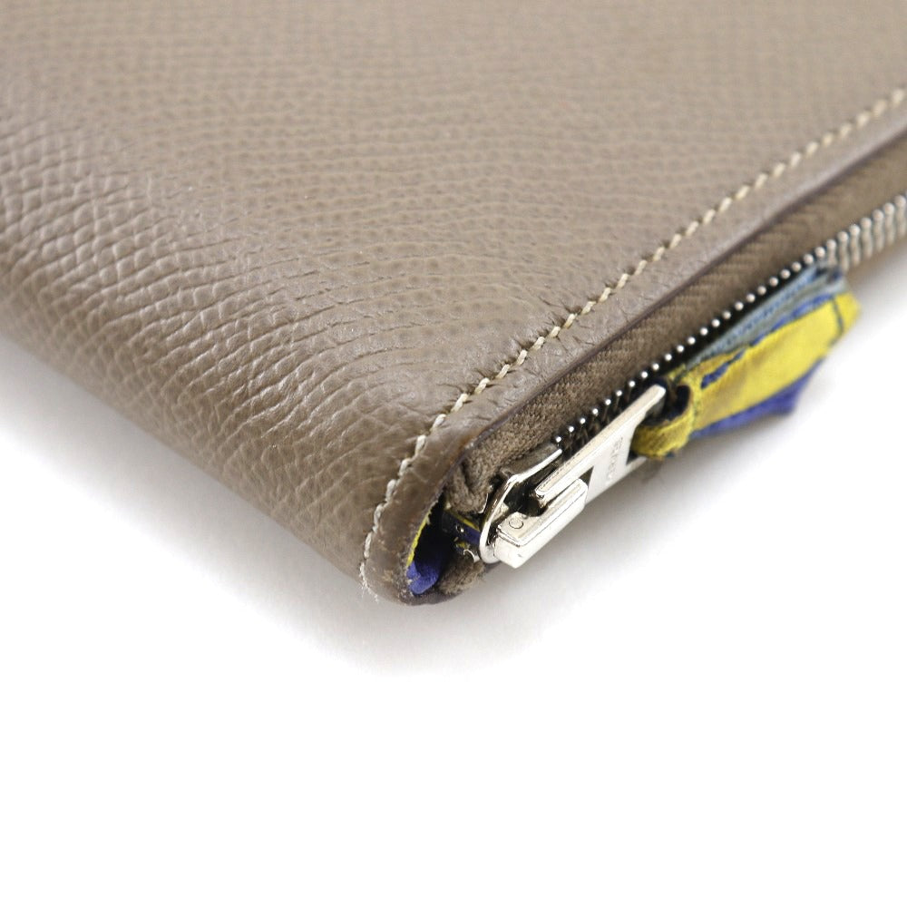 Hermes Long Wallet Purse Epsom Brown Azap Long Silk Inn Women
