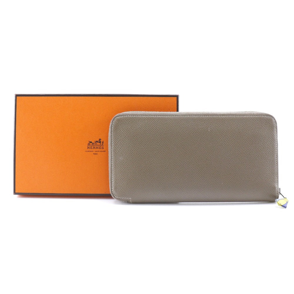Hermes Long Wallet Purse Epsom Brown Azap Long Silk Inn Women