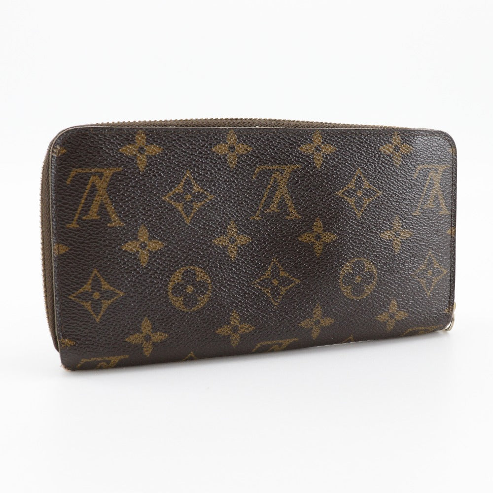 Louis Vuitton Long Wallet Purse M60017 Monogram Canvas Brown Zippy Wallet Women