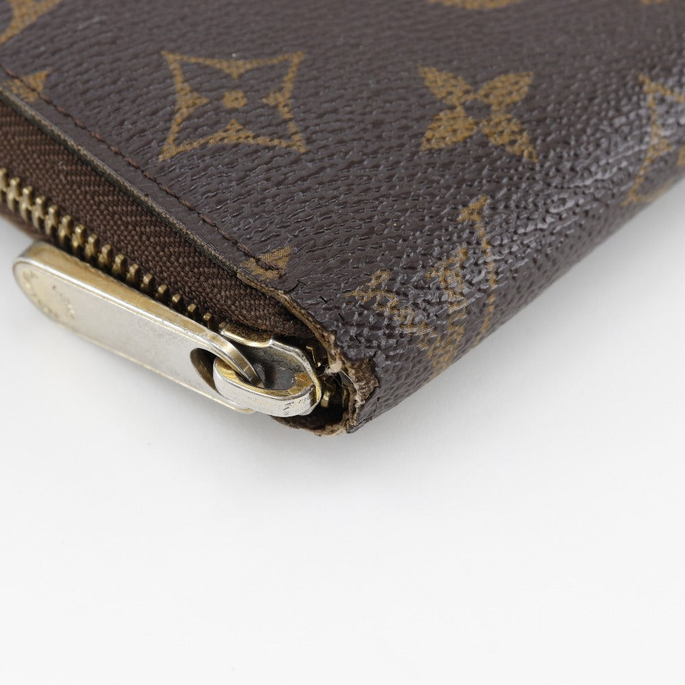 Louis Vuitton Long Wallet Purse M60017 Monogram Canvas Brown Zippy Wallet Women
