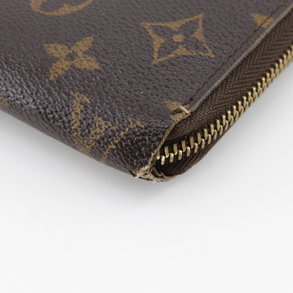 Louis Vuitton Long Wallet Purse M60017 Monogram Canvas Brown Zippy Wallet Women