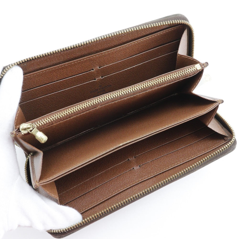 Louis Vuitton Long Wallet Purse M60017 Monogram Canvas Brown Zippy Wallet Women