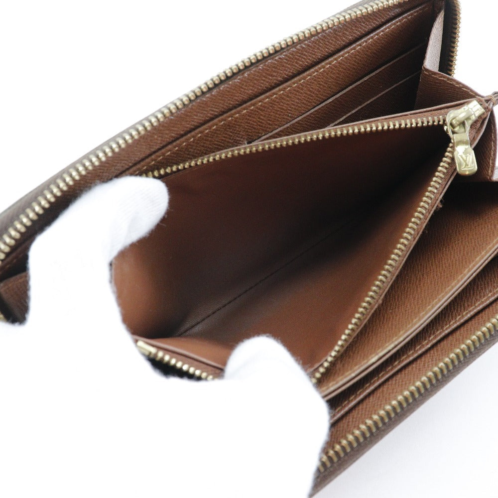 Louis Vuitton Long Wallet Purse M60017 Monogram Canvas Brown Zippy Wallet Women
