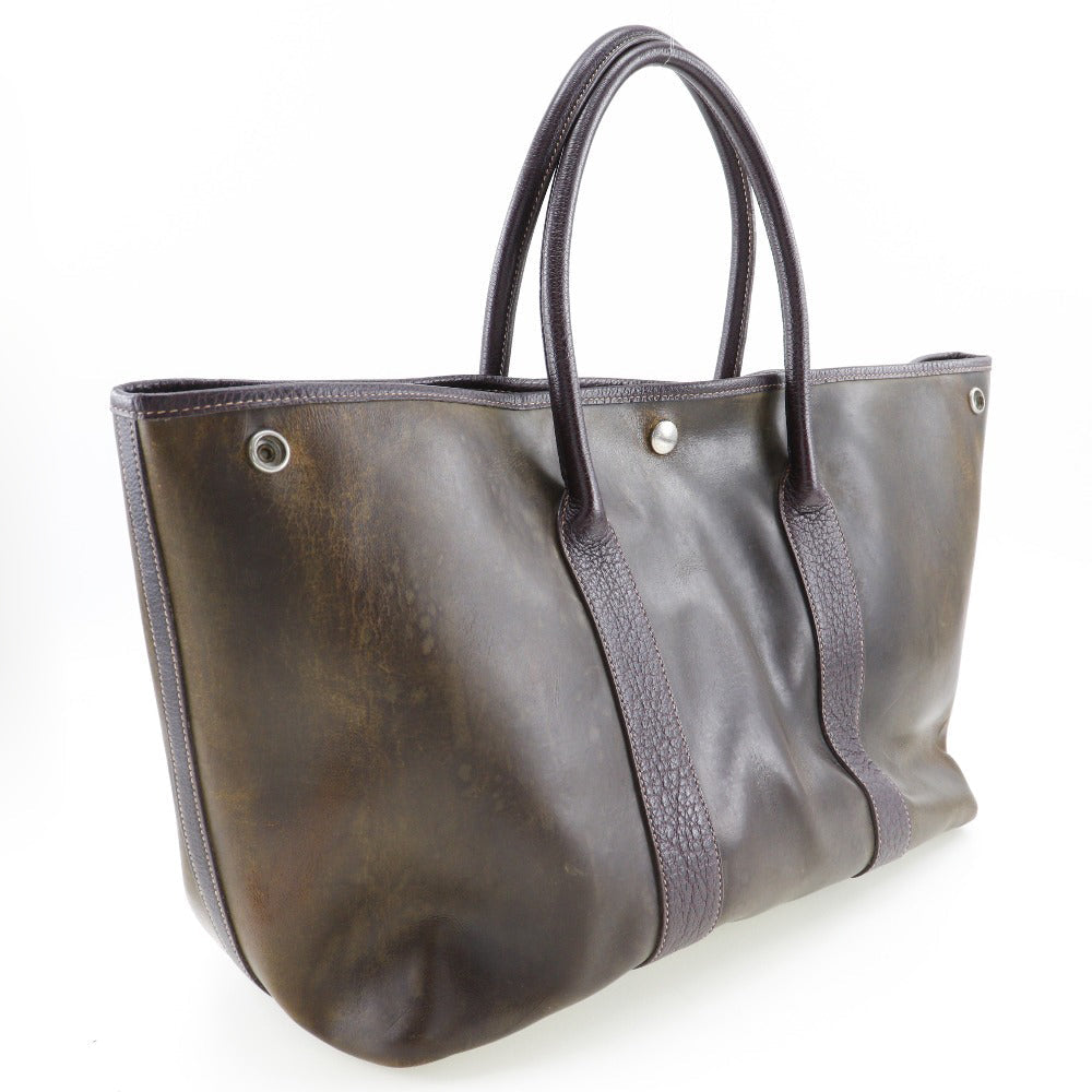 Hermes Tote Bag Amazonia Brown Garden Party Pm Mens(Unisex)