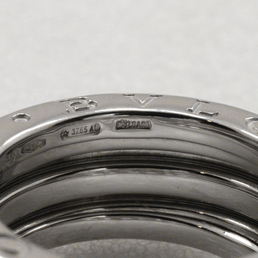 Bvlgari Ring K18 White Gold Silver 2 Bands Be Zero One B-Zero1 Women 50