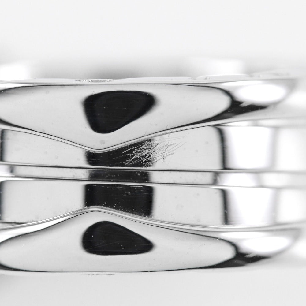Bvlgari Ring K18 White Gold Silver 2 Bands Be Zero One B-Zero1 Women 50