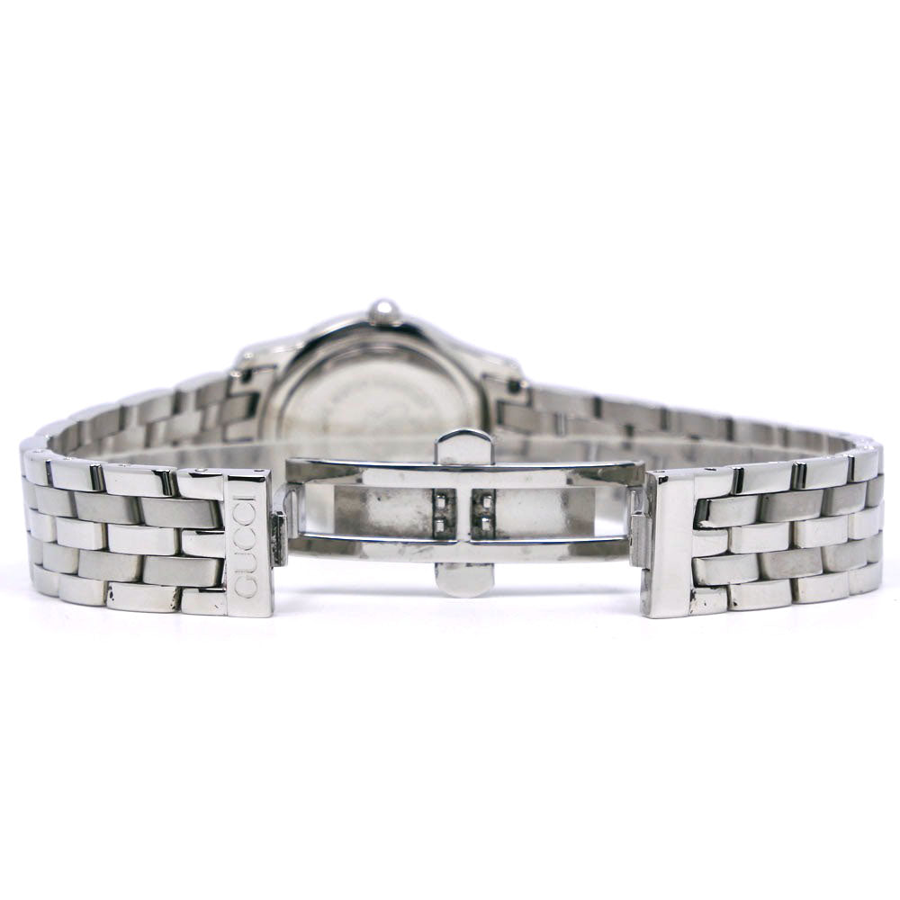 Gucci Watches Quartz 5500L Stainless Steel Silver G Class Black Dial Women