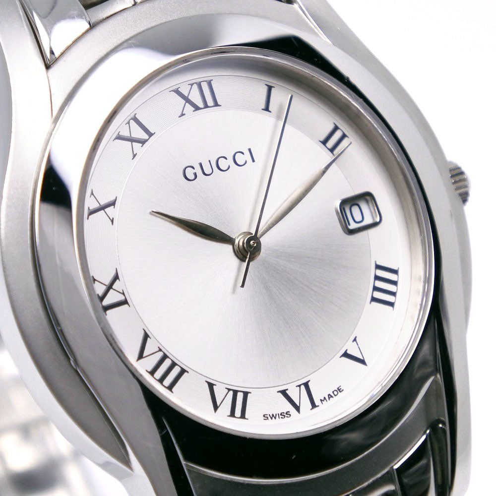 Gucci Watches Quartz 5500M Stainless Steel Silver G Class Silver Dial Mens