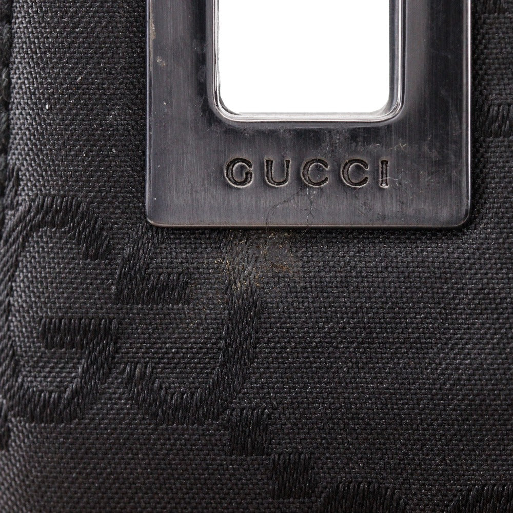 Gucci Shoulder Bag 1998 Gg Nylon Black One Belt Women