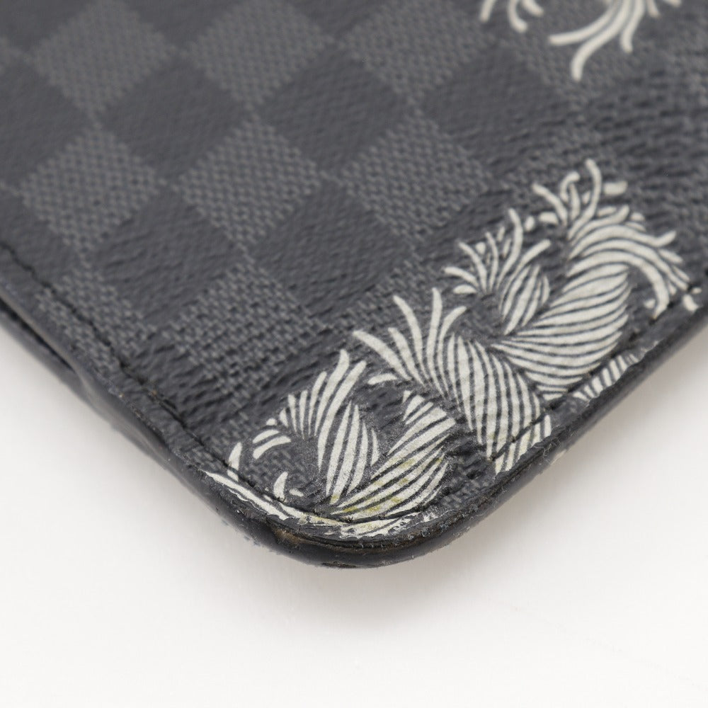 Louis Vuitton Clutch Bag M61232 Damier Grafitto Canvas Black Christopher Nemes Pochette Jules Gm
