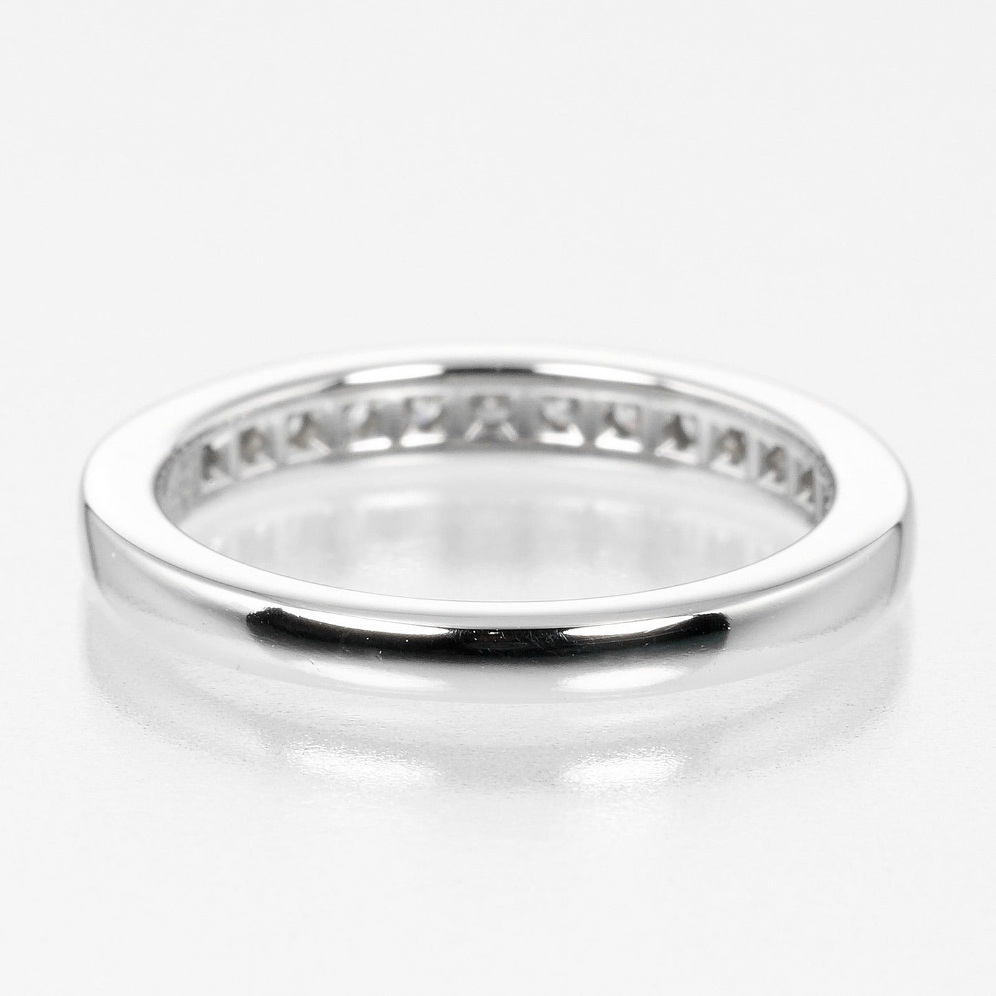 Tiffany&Co. Ring Pt950Platinum, Diamond Clear, Silver 0.1" Model Setting Half Circle Women