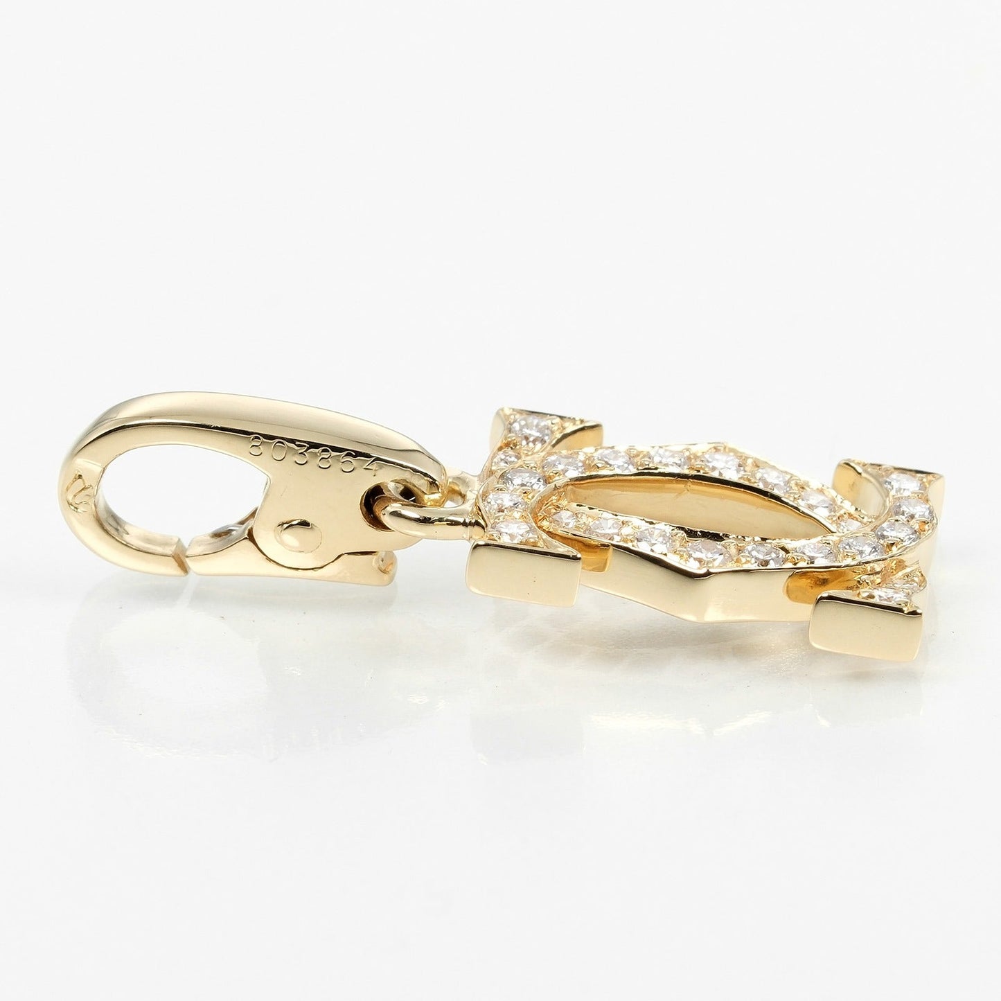 Cartier Pendant Top K18 Yellow Gold, Diamond Gold 2C Charm Women