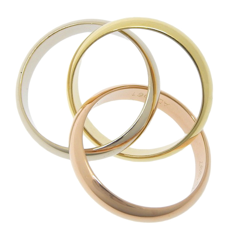 Cartier Ring K18 Yellow Gold Yg/Pg/Wg 3 Stations Trinity Women 47