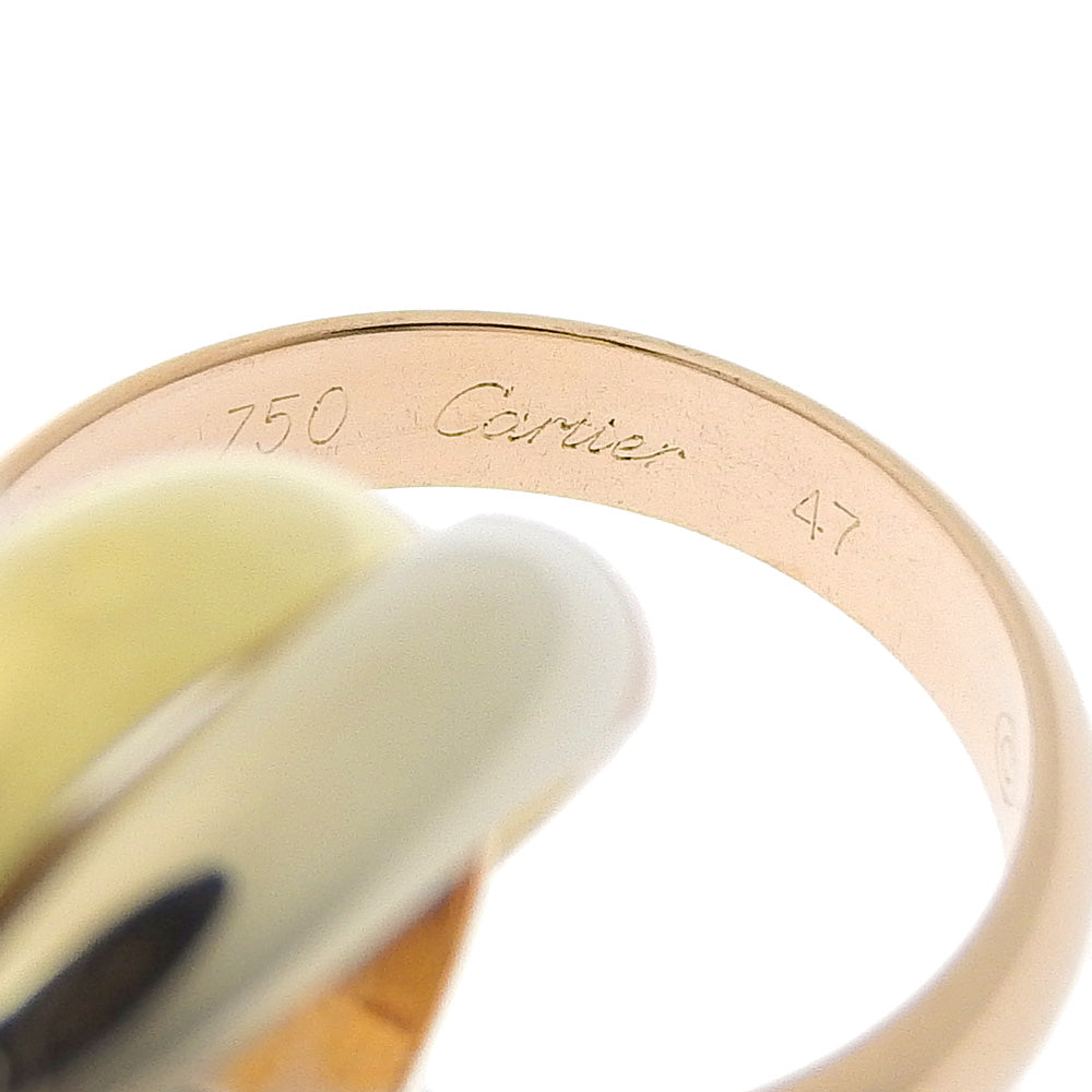 Cartier Ring K18 Yellow Gold Yg/Pg/Wg 3 Stations Trinity Women 47