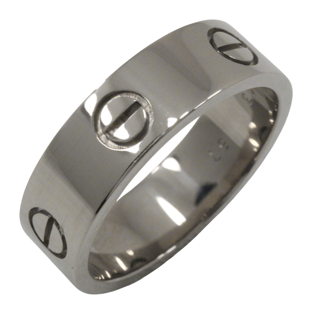 Cartier Ring K18 White Gold Silver Love Ring Women 57