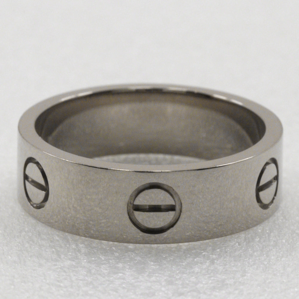 Cartier Ring K18 White Gold Silver Love Ring Women 57