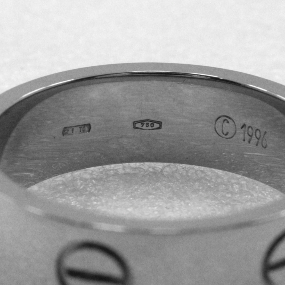 Cartier Ring K18 White Gold Silver Love Ring Women 57