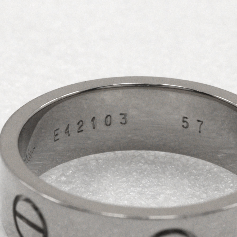 Cartier Ring K18 White Gold Silver Love Ring Women 57
