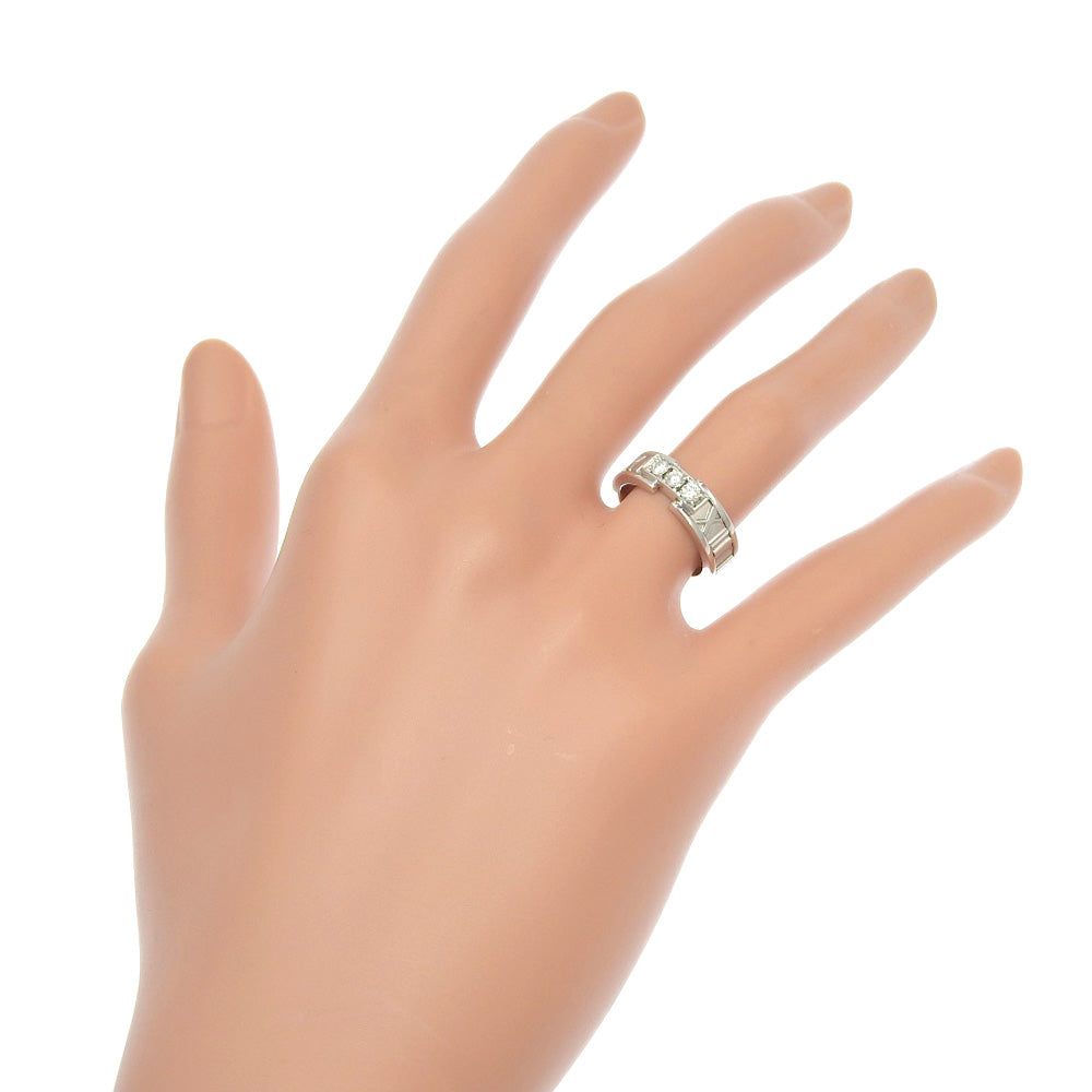 Tiffany&Co. Ring K18 White Gold, Diamond White Gold 3P Diamond Atlas Women
